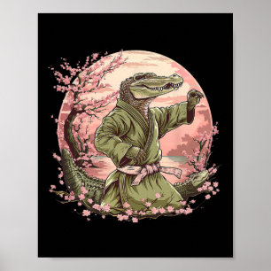 Judo Krokodil Natur Kickboxen Taekwondo Kampfsport Poster