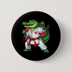 Judo Krokodil Natur Kickboxen Taekwondo Martial Button