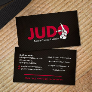 Judo-Lehrer - Kanji und Judoka Visitenkarte
