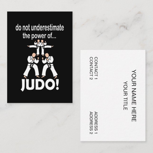 Judo Martial Arts Self Defense Taekwondo Judo Visitenkarte (Vorne/Hinten)