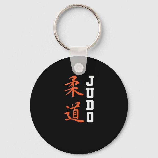 Judo mit chinesischen Tzeichen schrif Schlüsselanhänger (Vorderseite)