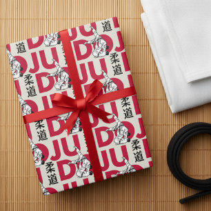Judo-Muster - Kanji, Judoka Geschenkpapier