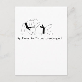 Judo My Fav Throw Osoto Gari Postkarte