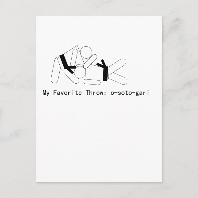Judo My Fav Throw Osoto Gari Postkarte (Vorderseite)