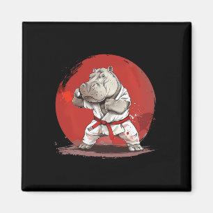 Judo Nilpferd Natur Kickboxen Taekwondo Kampfsport Magnet