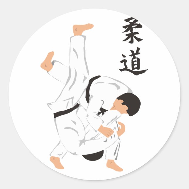 Judo Runder Aufkleber (Vorderseite)