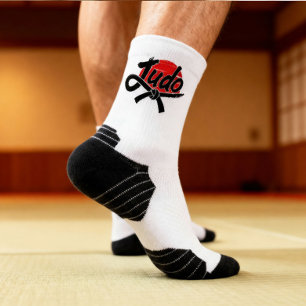 Judo -Schwarzgurtel - aufgehende Sonne Socken