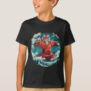 Judo Tiger Wellen Judo Taekwondo Kickboxen Martial T-Shirt