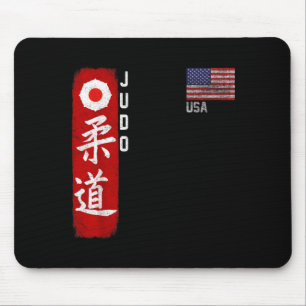 Judo USA Amerikanische Flagge Judoka Dojo Kampfspo Mousepad