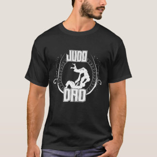 Judo-Vater-schwarzer Gurt-werfender Kampf-Sport T-Shirt