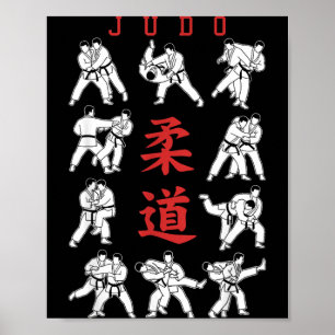 Judo-Wurf Sweep MMA Mixed Martial Arts Kanji Gi Poster
