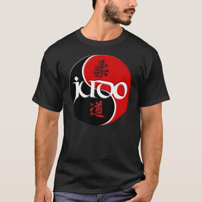 Judo Yin Yang Dunkelheits-T - Shirt (Vorderseite)