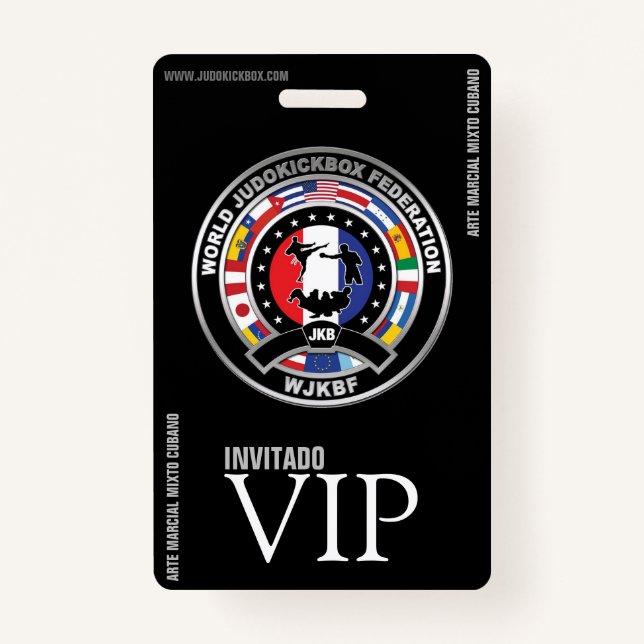 JUDOKICKBOX Abzeichen - Credencial Vip Ausweis (Vorderseite)