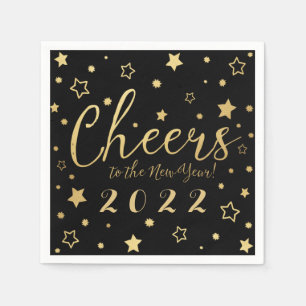 Juers Silvester Party Napkins / Black Serviette