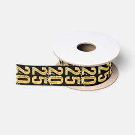 Juers to 2025 Gold Typografy Modern New Year Satinband