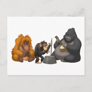 Jug Band of the Apes Postcard Postkarte