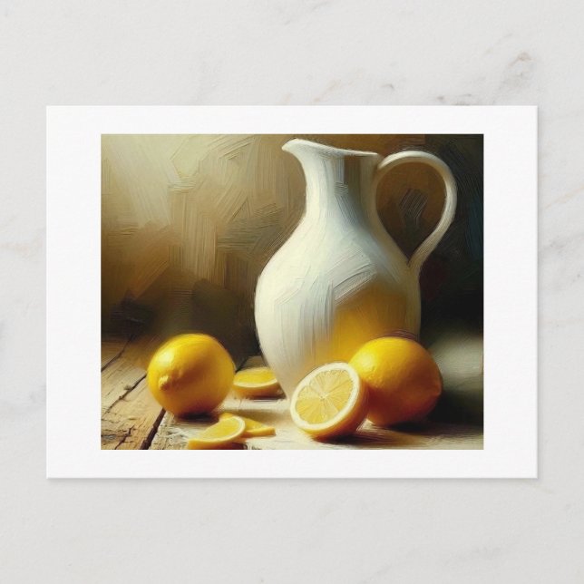 Jug et citrons, carte postale (Devant)