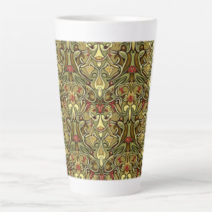 Jug mit Art Nouveau Tapetenmuster Latte Milchtasse