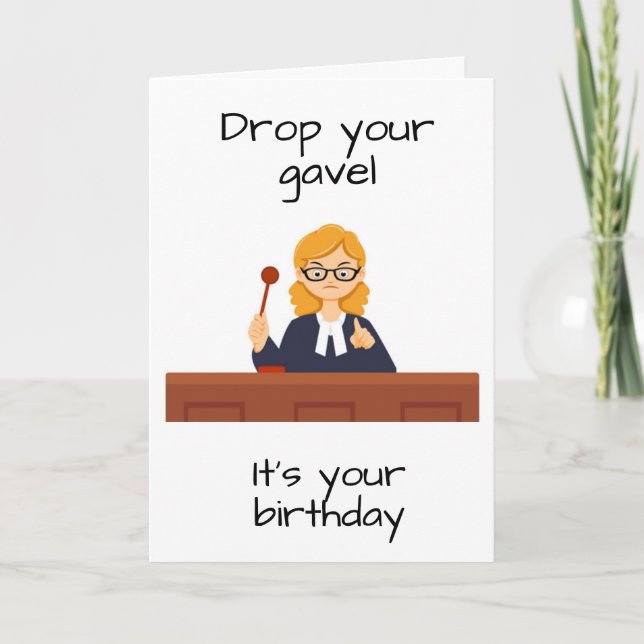 **Juge** CARTE "POUR SON ANNIVERSAIRE" (Devant)