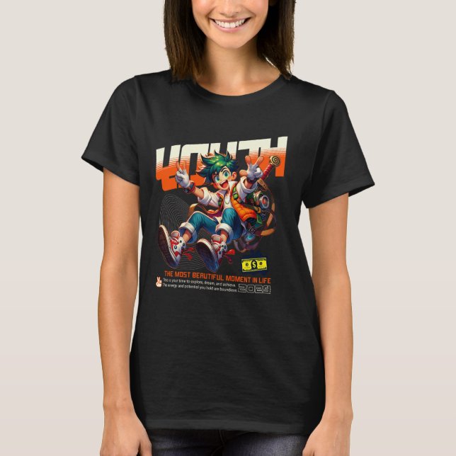 Jugend am schönsten Moment im Leben Teenager Gif T-Shirt (Vorderseite)