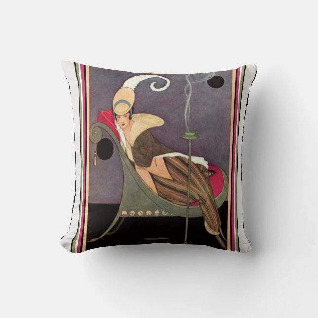 Jugend Art Deco Drehkissen Kissen (Vorderseite)