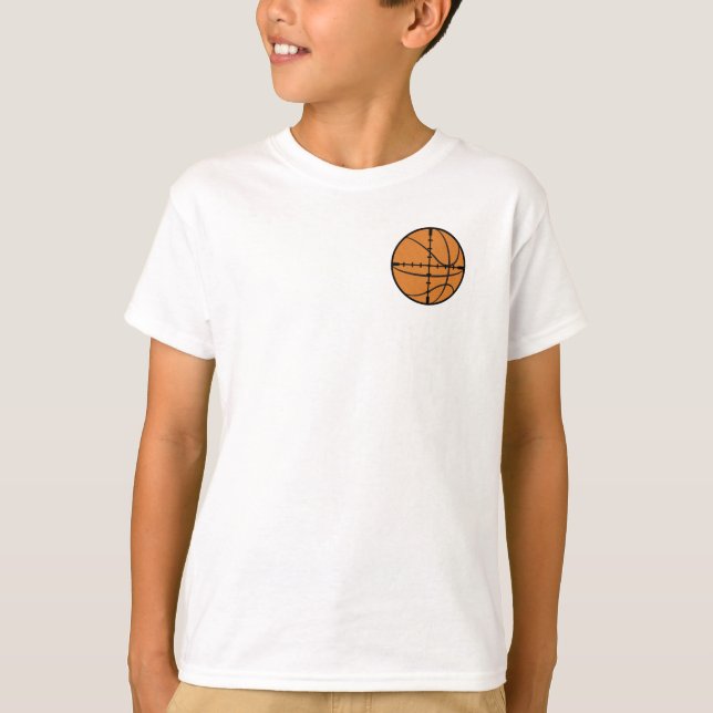 Jugend-Basketball-Schießen-Strecken-Shirt T-Shirt (Vorderseite)