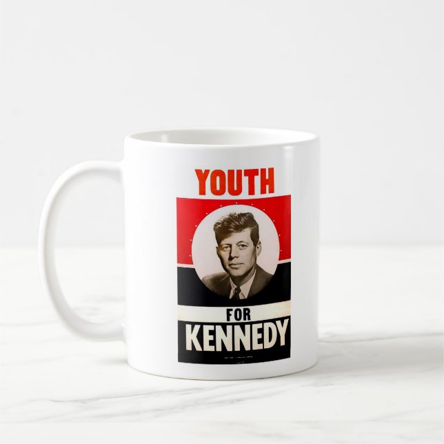 Jugend für Präsidenten John F. Kennedy Kaffeetasse (Links)