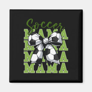 Jugend-Fußball-Mama Coquette Schleife Süße Schwest Magnet