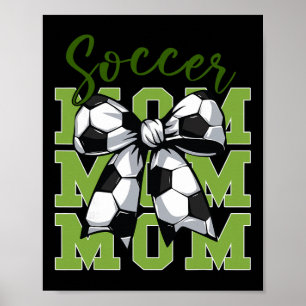 Jugend-Fußball-Mama Coquette Schleife Süße Schwest Poster