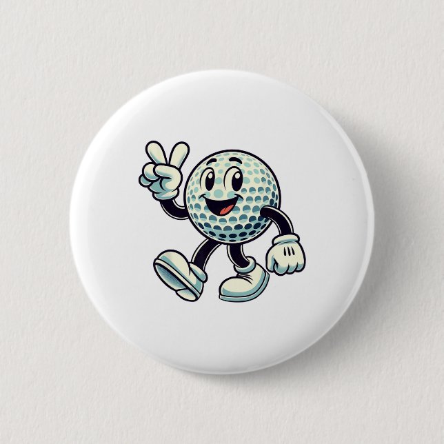 Jugend-Golfer Jungen Golf Lustig  Button (Vorderseite)