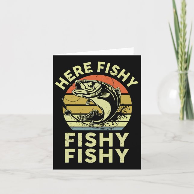 Jugend Hier fisch Shirt Kinder Kleinkind Männer Fu Karte (Vorderseite)