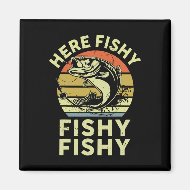 Jugend Hier fisch Shirt Kinder Kleinkind Männer Fu Magnet (Vorne)