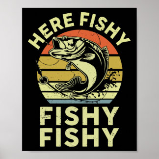 Jugend Hier fisch Shirt Kinder Kleinkind Männer Fu Poster