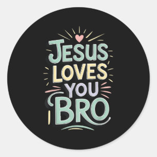 Jugend Jesus Liebt Dich Bro Lustig Christlich Gott Runder Aufkleber