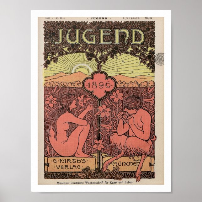Jugend, Jugend, Deutsches Magazin, 1800er Poster (Vorne)