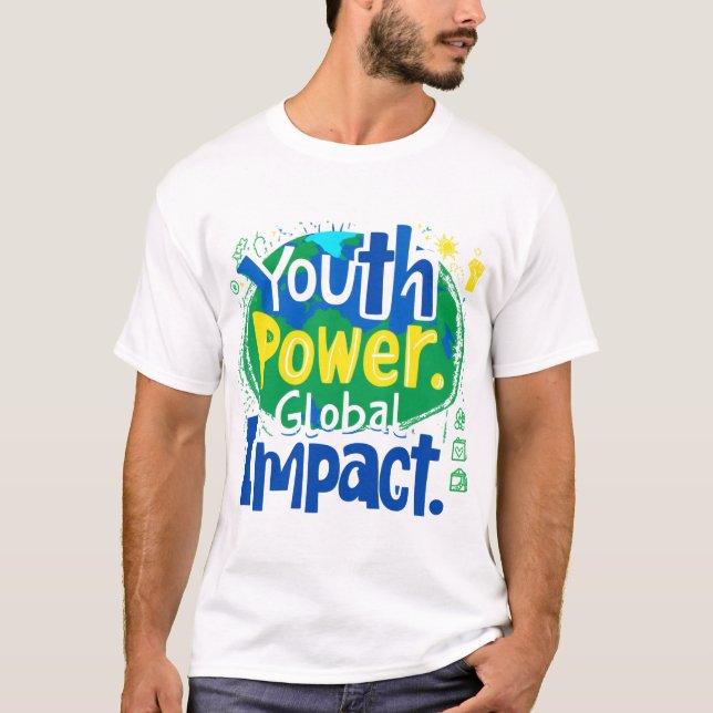 Jugend-Power Globale Auswirkungen der Erde T-Shirt (Vorderseite)