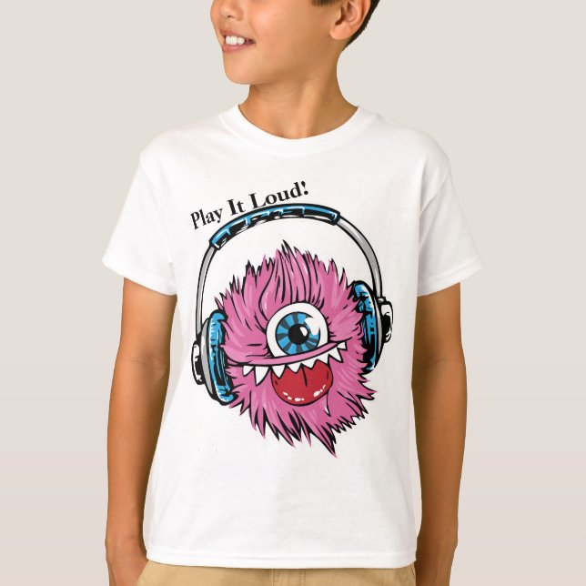 Jugend-T-Shirt Spiel es laute T-Shirt (Vorderseite)