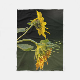 Jugend und Alter Sonnenblumen Fleecedecke