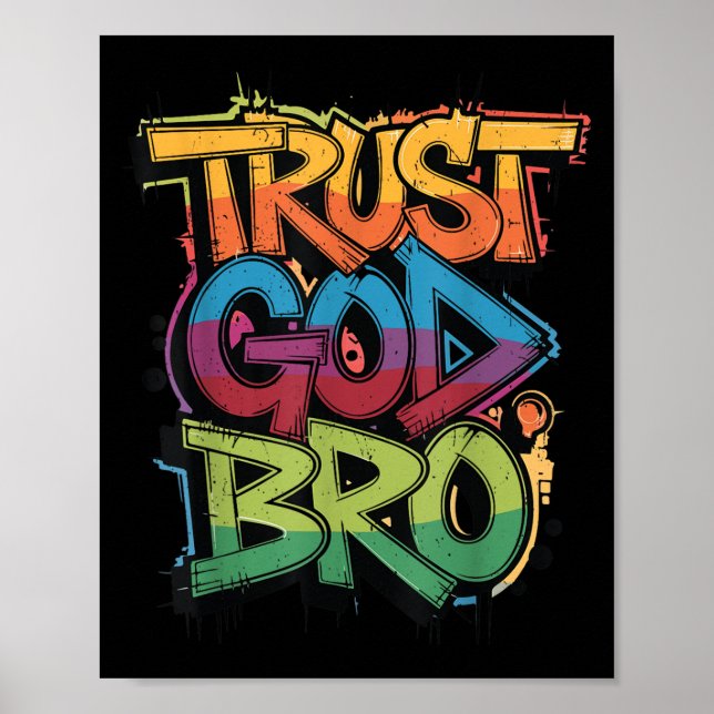 Jugend vertraut Gott Bro Lustiger Christlicher Jun Poster (Vorne)