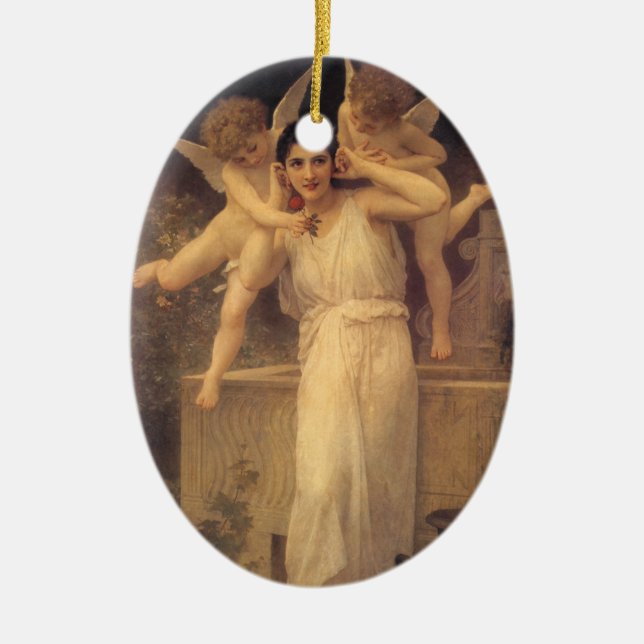 Jugend von Bouguereau, Portrait über Viktorianisch Keramik Ornament (Vorne)