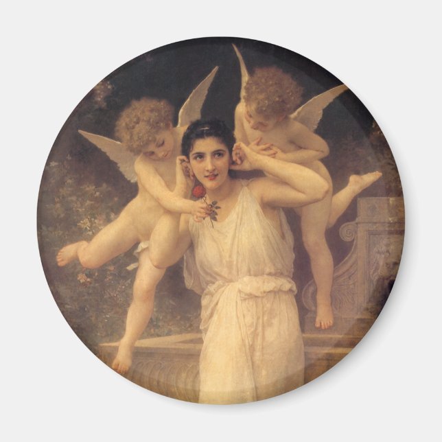 Jugend von Bouguereau, Portrait über Viktorianisch Magnet (Vorne)