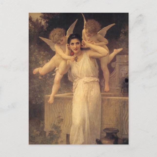 Jugend von Bouguereau, Portrait über Viktorianisch Postkarte (Vorderseite)
