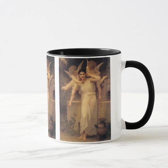 Jugend von Bouguereau, Portrait über Viktorianisch Tasse (Rechts)