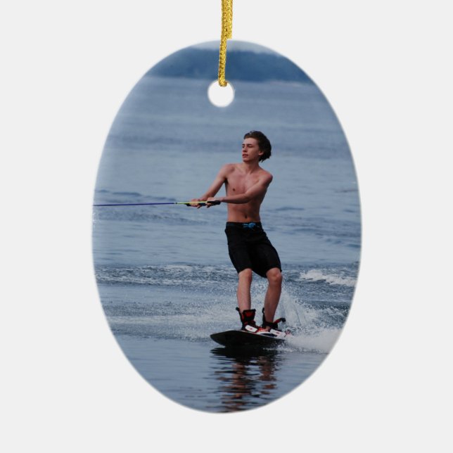 Jugend Wakeboarding Verzierung Keramikornament (Vorne)