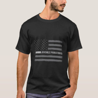 Jugendbewährung bedrängte USA-amerikanische Flagge T-Shirt