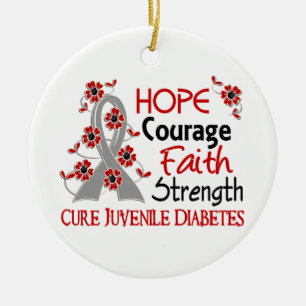 Jugenddiabetes der Hoffnungs-Mut-Glauben-Stärken- Keramik Ornament