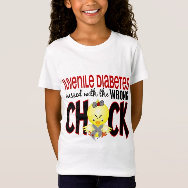 Jugenddiabetes verwirrt mit dem falschen Küken T-Shirt (Vorderseite)