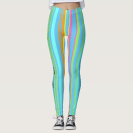 JUGENDfarbige Streifenmuster Leggings