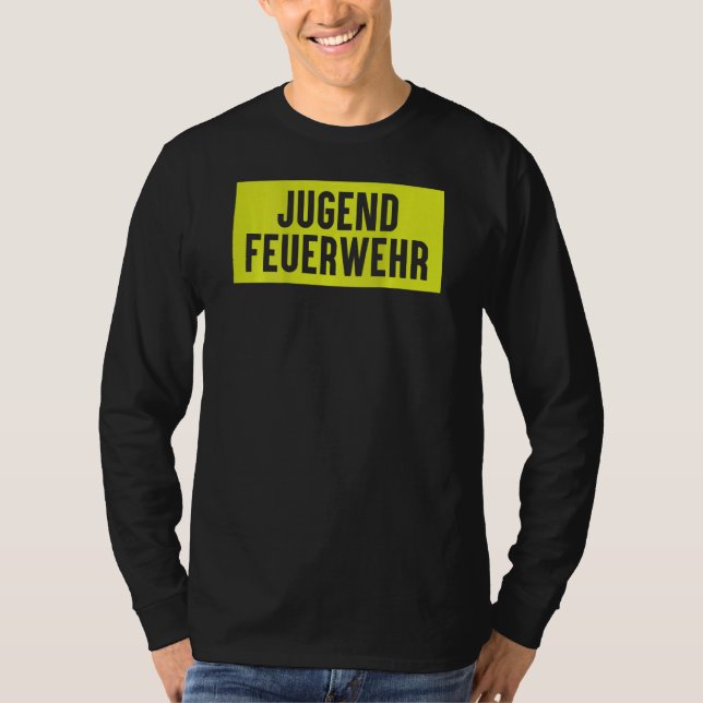 Jugendfeuerwehr Schriftzug auf der Rückseite  Feue T-Shirt (Vorderseite)