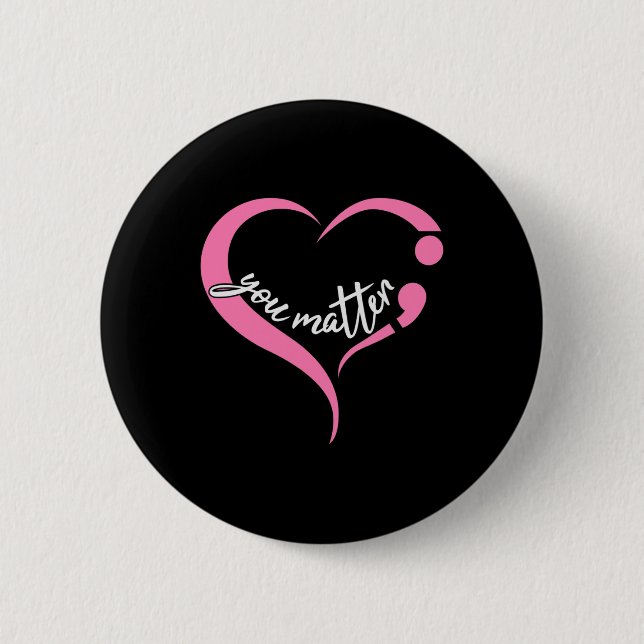 Jugendfragen Semicolon Psychische Gesundheit und S Button (Vorderseite)